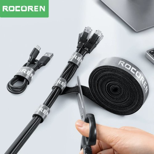 Organizador de cabos Rocoren – enrolador e protetor para cabos USB, carregador, telemóvel, auscultadores e rato