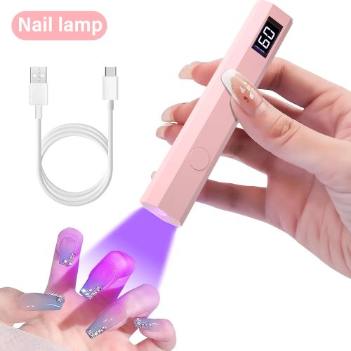 مصباح مجفف أظافر محمول YIKOOLIN UV/LED – جهاز لتجفيف وتثبيت طلاء الأظافر بالجل