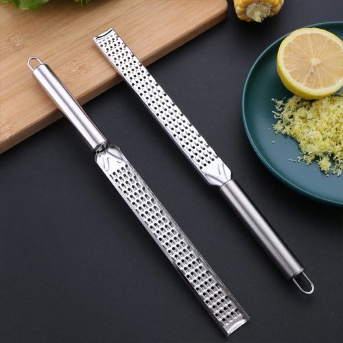 Rallador de cocina 20 cm acero inoxidable – rallador/fino y pelador para limón, jengibre, ajo, chocolate, queso y especias