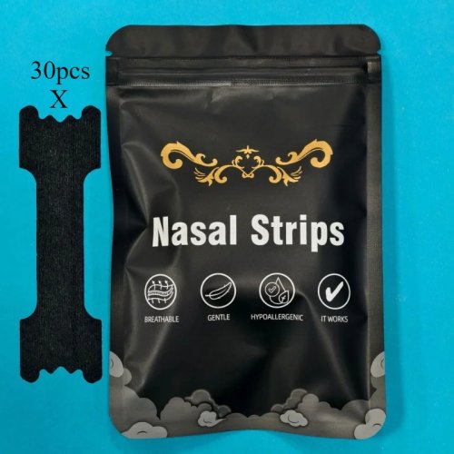 30er Pack Sport‑Nasenstrips – verstärkte Haftung, atmungsaktiv und angenehm, für Sport und Schlaf