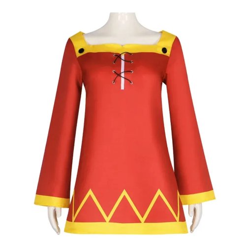 Costume cosplay Megumin (KonoSuba) donna — mantello e abito in stile uniforme, costume per Halloween