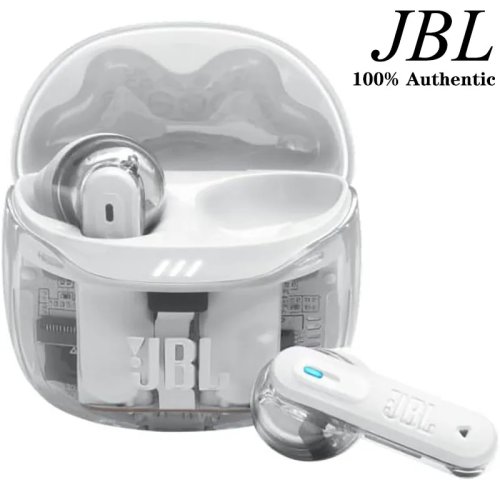 JBL Tune Flex 2 Original — Audífonos semiintraurales transparentes inalámbricos Bluetooth deportivos con cancelación activa de ruido adaptativa (ANC)