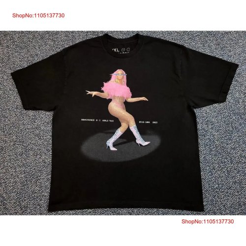 T‑shirt Beyoncé Renaissance World Tour 2XL – effet vintage lavé, confortable au quotidien, style streetwear