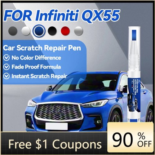 Pennarello ritocco vernice per Infiniti QX55 (L50) 2021–2025 – Riparatore vernice e anti-graffio, colori OEM: Nero (GAT), Bianco (QAA), Grigio (KH3)