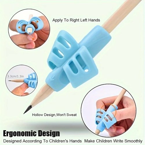 Aide à la tenue du stylo en silicone 2 doigts – Correcteur de posture d'écriture – Fournitures scolaires enfant – Cadeau de Noël