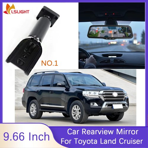 Espejo retrovisor 9,66 pulgadas para Toyota Land Cruiser 2016 4.0L GXR automático — HD 1080P, compatible con señal AHD, con soporte original