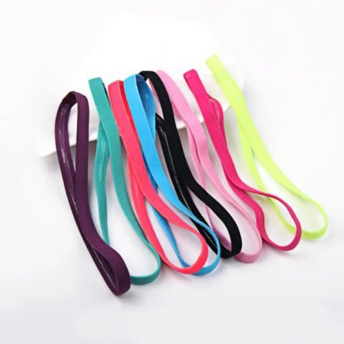 Candy-color sports headband — 1pc unisex anti-slip sweatband for yoga, gym, running