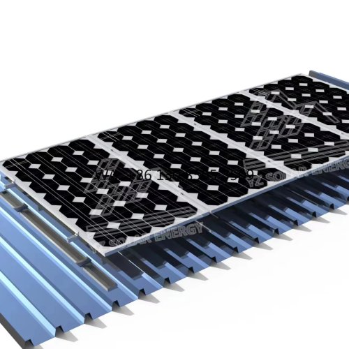 Pé em L certificado CE para montagem de painéis solares em telhado metálico (chapa)