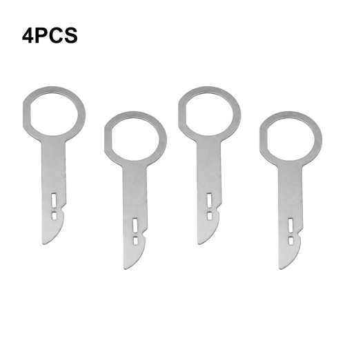 Kit 2/4 chiavi smontaggio autoradio in acciaio inox compatibile con Ford e Mercedes - estrattori stereo/CD