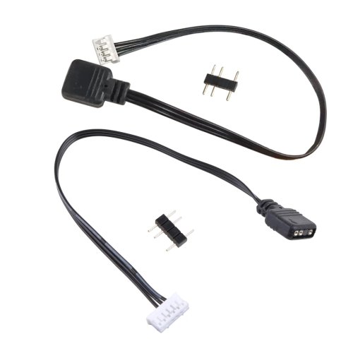 Cabo adaptador Coolmoon 4/6 pinos para 5V ARGB (3 pinos) para controlador de ventoinhas Coolmoon