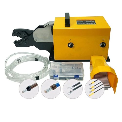 Prensa pneumática AM-240 10T para terminais e olhais de cabo 6–240 mm²