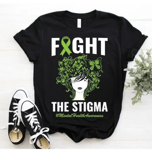 T-shirt 'Fight the Stigma' – Mese di sensibilizzazione sulla salute mentale, cura di sé
