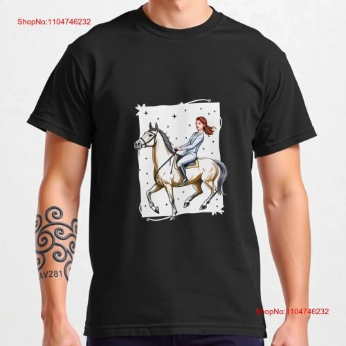 レディース ヴィンテージ風Tシャツ 馬・乗馬デザイン — 洗い加工で柔らかく伸縮性のある、カジュアルで通気性の良い一枚