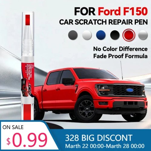 Lackstift für Ford F-150 (2015–2025) T1 P703 — Kratzer-Reparierstift, DIY Autolack (Schwarz/Weiß/Rot)