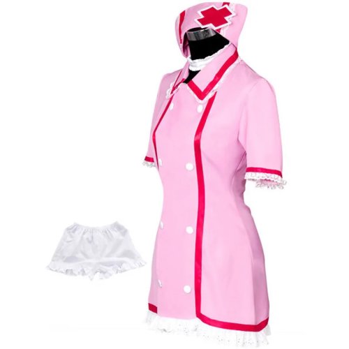 Cosplay Vocaloid Miku 2026 - Robe d'infirmière rose femme avec chapeau et chaussettes, costume anime/Halloween