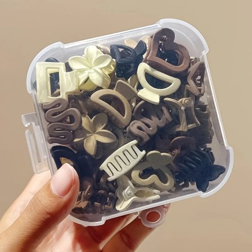 Confezione da 5/10/20/30 mollette piccole beige miste - accessori carini per bambina, perfette per tutti i giorni, occasioni speciali o come regalo da viaggio