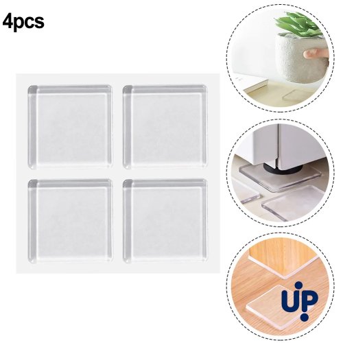 Transparente Anti-Vibrations-Pads, selbstklebende stoßdämpfende Anti-Rutsch-Unterlagen für Waschmaschine und Haushalt