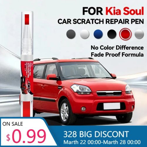 Маркер для подкраски KIA Soul (2008–2025) — Ремонт царапин, черный/белый