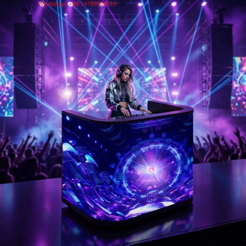 Portable Foldable LED DJ Booth — Aluminum Frame with Full LED Display