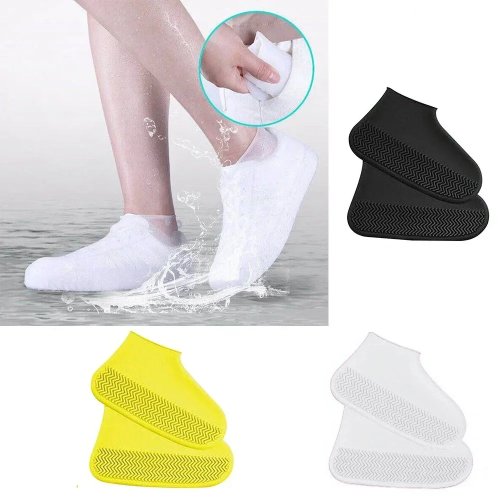 Capa de Sapatos em Látex Reutilizável Impermeável Antiderrapante – Sobresapatos Elásticos para Chuva