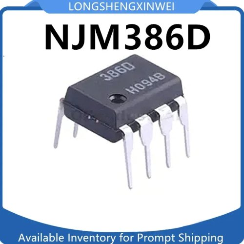 Circuit intégré amplificateur audio NJM386D, DIP‑8, 1 pièce, neuf
