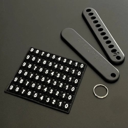 Anti‑Verlust‑Schlüsselanhänger mit DIY‑Nummernschild – Individuell anpassbares Zahlen‑Plättchen, Werbeartikel