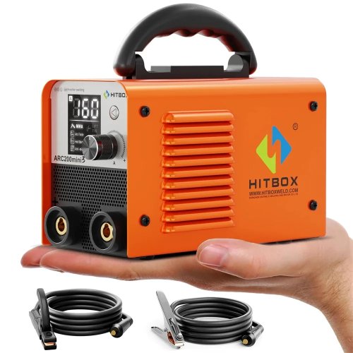 HITBOX Ultra‑Mini Spawarka IGBT MMA/ARC – Przenośna spawarka MMA/Lift TIG z funkcją Hot Start, Arc Force i wyświetlaczem LED