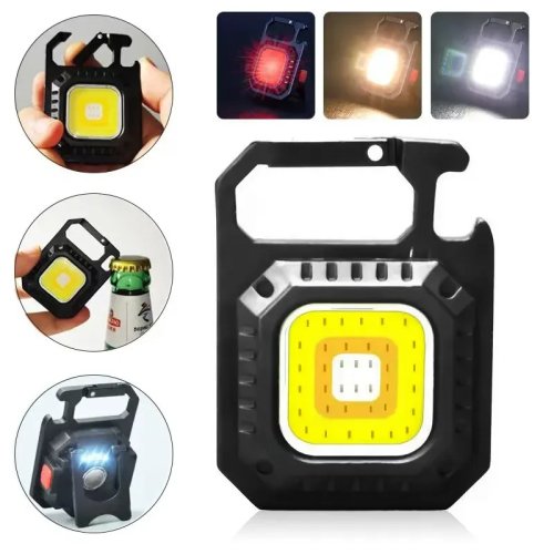 Mini LED Flashlight COB with Magnetic Base — 800 Lumens, USB Rechargeable, 7 Modes — Pocket Camping & Work Light