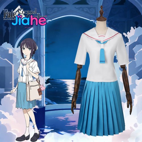 Cosplay anime 'Cosmic Princess Kaguya' Sakayori Iroha — tenue scolaire JK style sailor : robe, chemisier et cravate, costume mignon pour Halloween