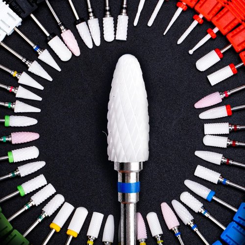 1pc Ceramic Nail Drill Bit for Electric Manicure & Pedicure Drill — Milling/File Bit for Nail Art
