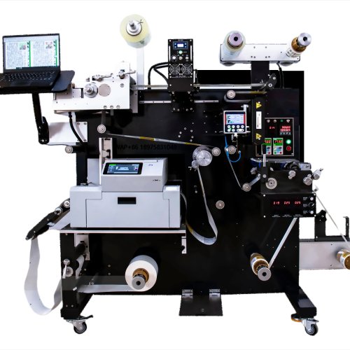 Impressora automática de etiquetas a cores com laminação, polimento e cura UV — máquina de acabamento pós-impressão