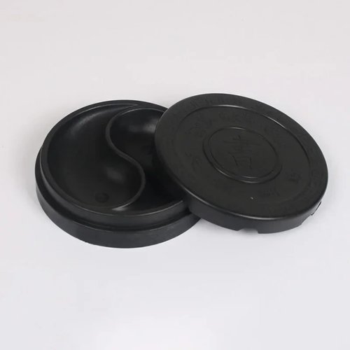 Pedra de tinta chinesa em forma Tai Chi 4" — tinteiro retangular com tampa para caligrafia, pedra de moer tinta para estudantes
