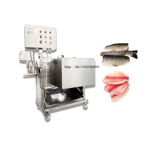 Automatic desktop fish gutting and filleting machine for small fish — sardine, catfish, red snapper, tuna, salmon, cod, tilapia