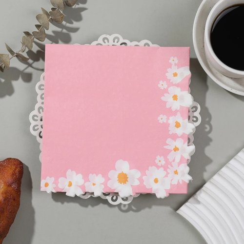 Pack de 100 servilletas de papel con forma de flor, colores lisos — para bodas, cumpleaños y fiestas en jardín