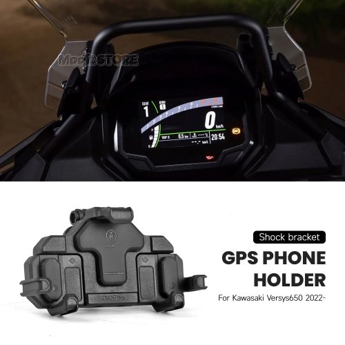 Handy-/GPS-Halterung für Kawasaki Versys 650 (2022–2024) – Motorrad-Zubehör, Lenkerhalter