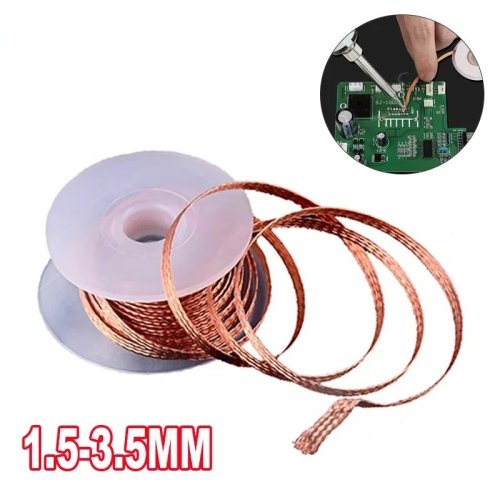 Desoldering Braid (Copper Solder Wick) 1.0-4.0mm with Flux — Solder Removal Wire