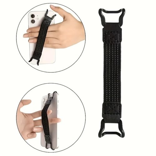 Correa ajustable para celular (1 o 2 pzas) — Antideslizante, anticaídas, soporte para uso con una mano