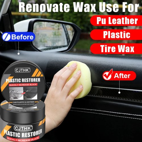 Restaurador de plásticos para coche Back to Black — Revitalizador de interior y molduras, cera para cuero y paneles, pulimento y recubrimiento reparador