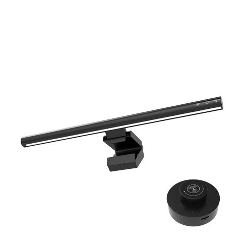 Aluminum alloy asymmetric monitor light bar — wireless remote, clip-on desk lamp for computer, eye-care reading/fill light