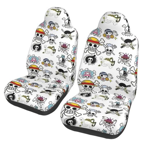 Coprisedile auto universale 1 pezzo AUTOYOUTH – stampa 'One Piece' con loghi, poliestere mimetico