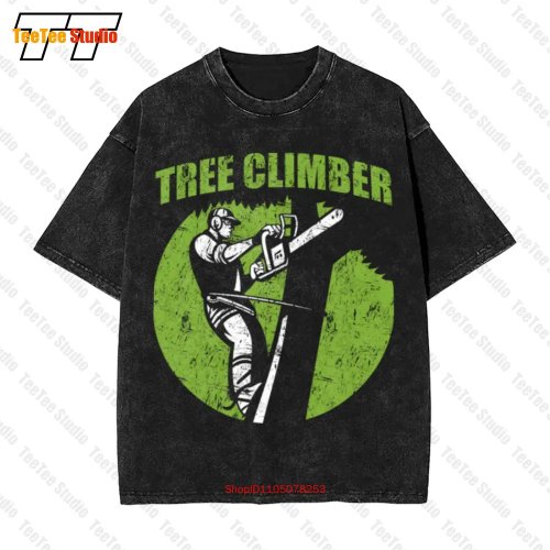 Camiseta oversize vintage lenhador com estampa 'Tree Climber / Woodsman'
