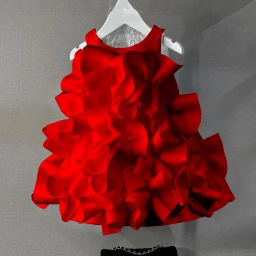 Vestido para bebé niña sin mangas blanco y rosa para fiesta, cumpleaños y boda