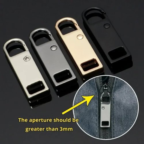 4/8 un Puxador de fecho destacável, reposição multicolor para jeans e mochilas, acessório de costura