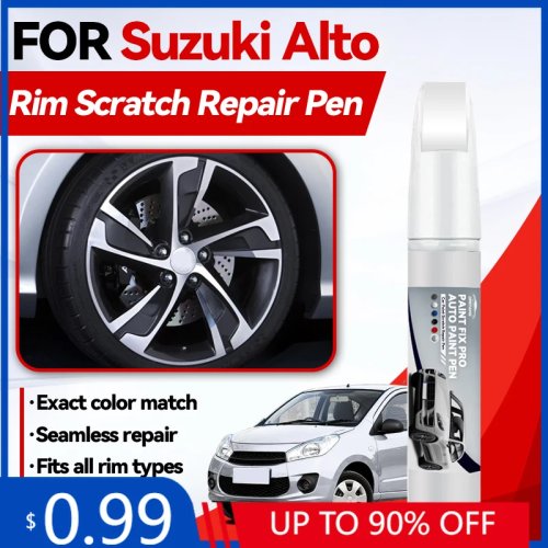 Caneta de retoque de tinta para cubo/centro de roda - Suzuki Alto 2004–2025 (HA24/HA25/HA36/HA37) – reparação de riscos