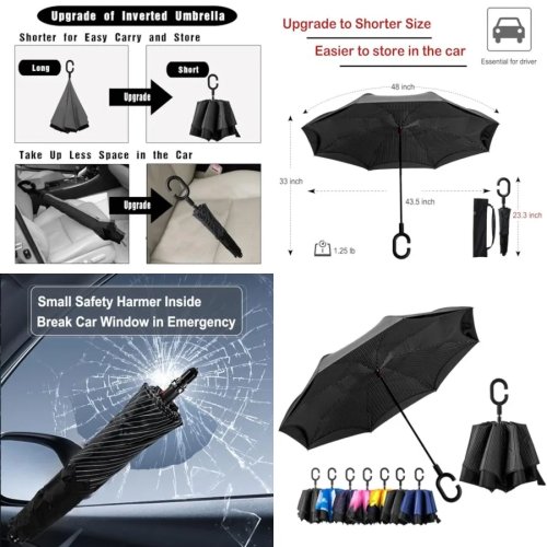 Guarda-chuva de viagem compacto resistente ao vento, abertura/fecho automático, dobrável para chuva
