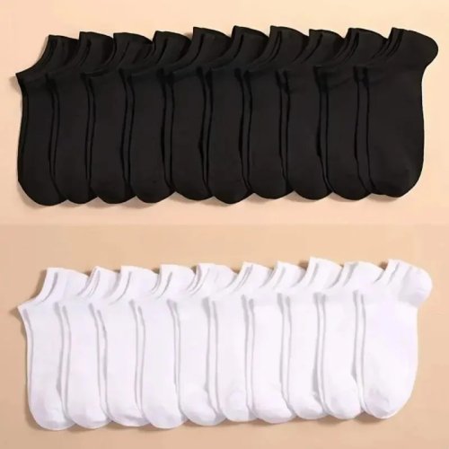 Unisex Low-Cut/Boat-Socken – dünne, atmungsaktive Knöchelsocken, schweißabsorbierend & geruchsneutral, einfarbig