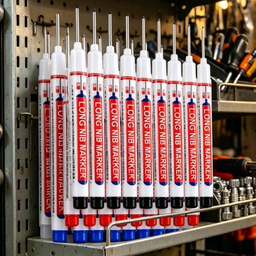 4er-Set weiße 20 mm lange Spitzen für Marker (für tiefe Löcher) – Ersatzspitzen für Markierstift, für Metall, Holz, Fliesen, vielseitig einsetzbar