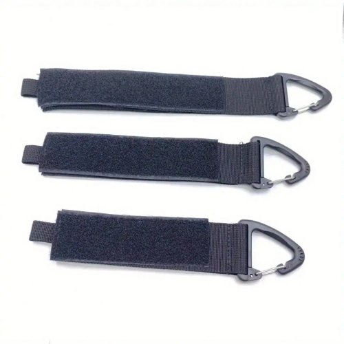 Pack 4 tiras de nylon para cabos com fivela triangular — Organizador resistente para cabos de alimentação