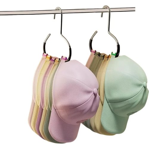 Premium-Hutaufhänger für den Schrank – Metallhaken mit Kugelende für Baseballcaps, schwarz
