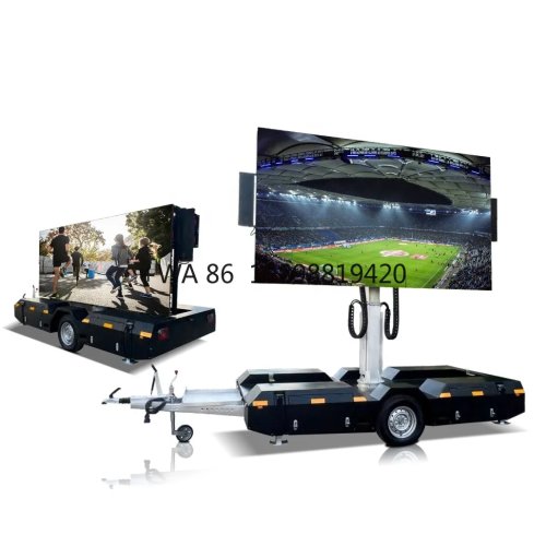 Rimorchio pubblicitario mobile con schermo LED 4×2 m – Personalizzabile, display esterno per veicolo, direttamente dal produttore